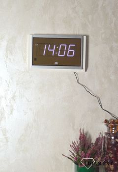 Zegar cyfrowy z zasilaniem sieciowym i wyświetlaczem i alarmem XONIX 2502. Zegar cyfrowy na ścianę białe cyfry. Zegary cyfrowe. Zegary z dużymi cyframi. Zegar podświetlany (5).JPG